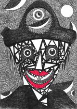 Homme au chapeau noir